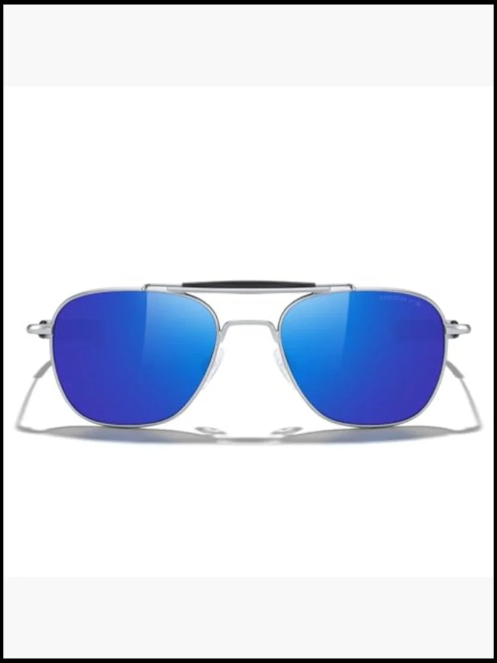 Polarized Square Metal Sunglasses with UV Protection